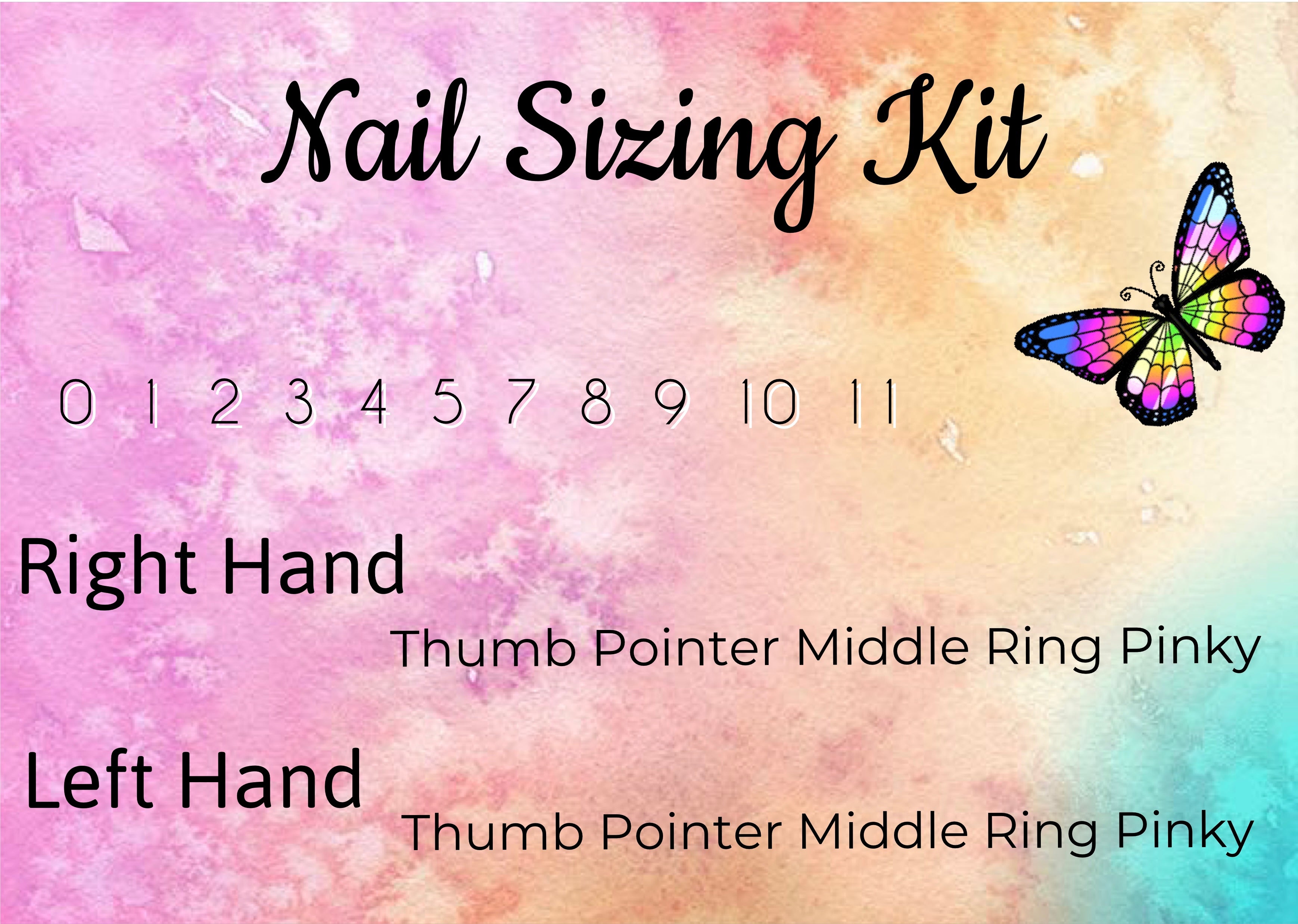 Press on Nail Sizing Kit for Clients