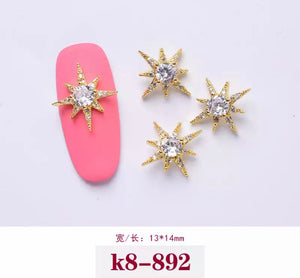 High Quality Zircon Diamond Ring Nail Charm