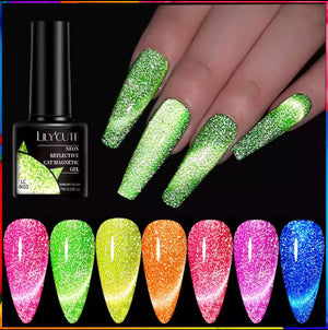 Neon Reflective Cats Eye Magnetic Gel Polish