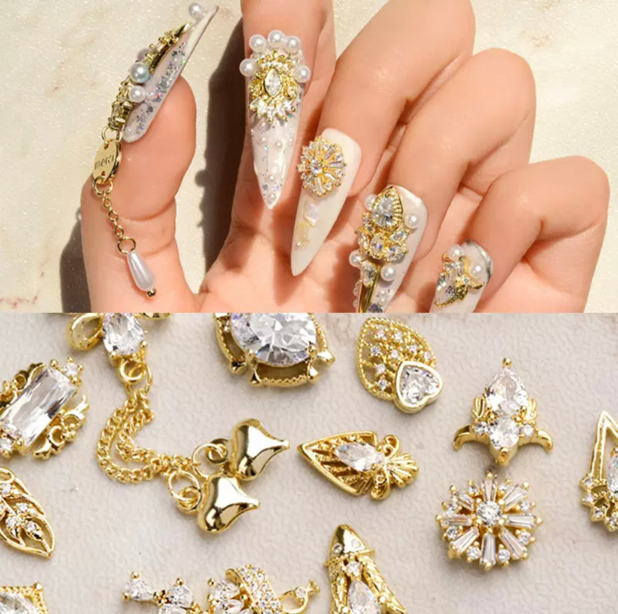 Luxury Diamond Zircon Nail Gems