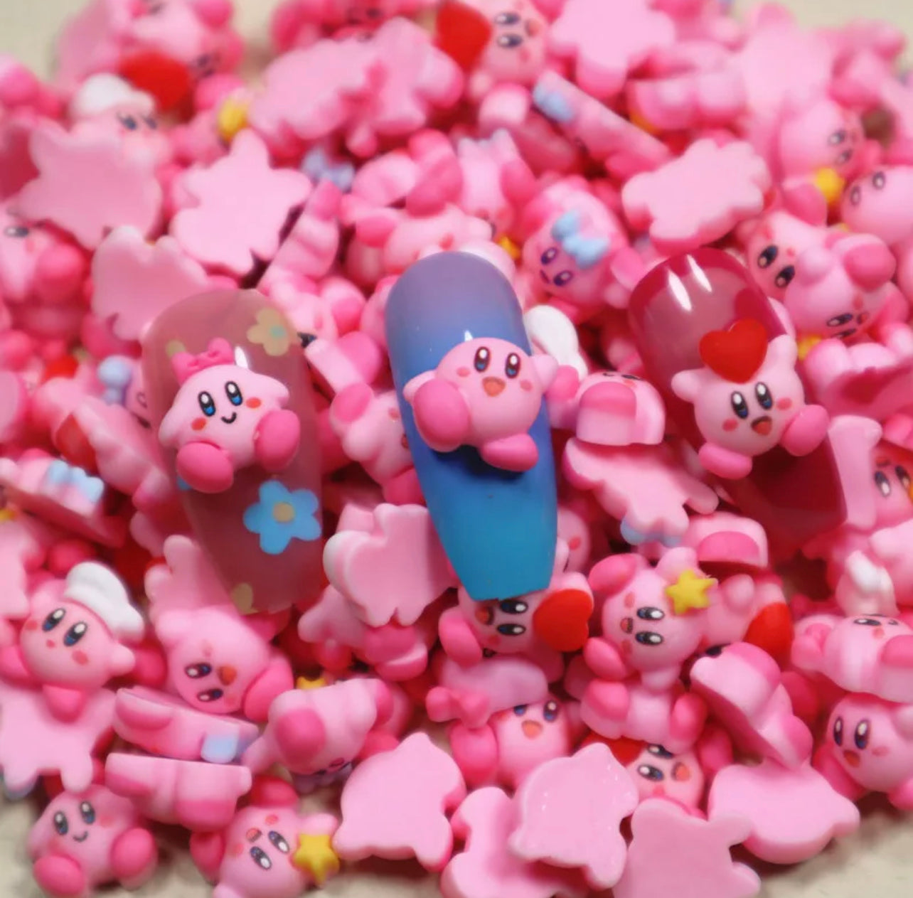 Kirby Mini Anime Nail Charms