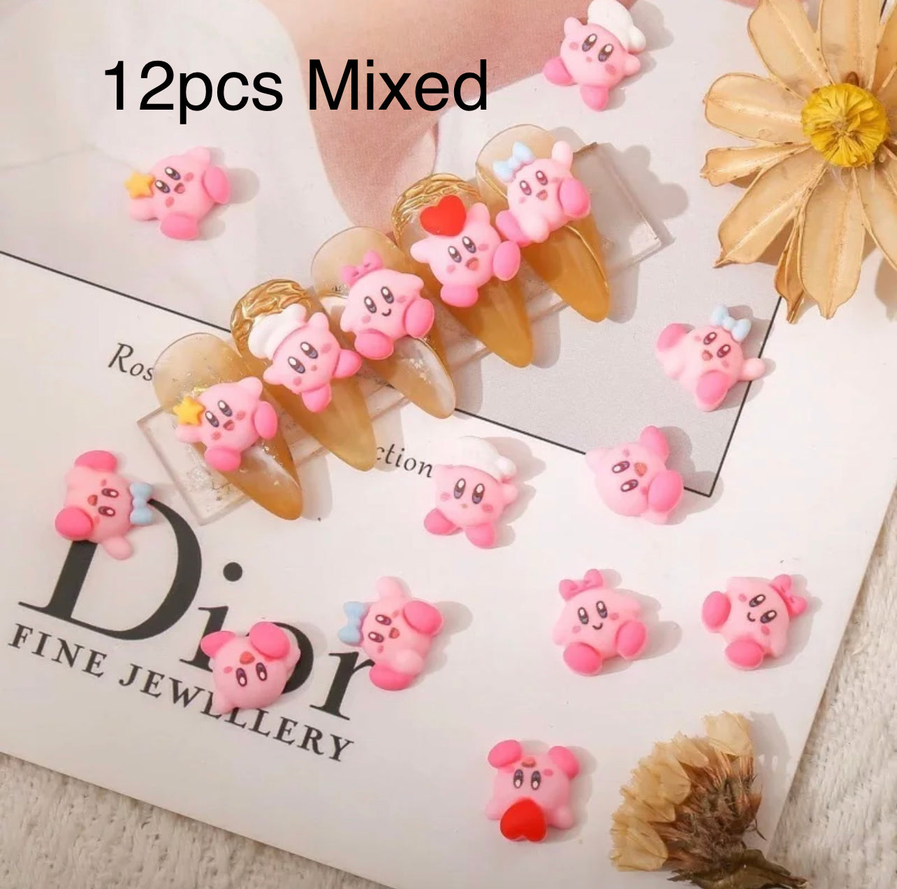 Kirby Mini Anime Nail Charms