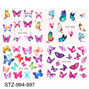 Butterflies Water Color Stickers