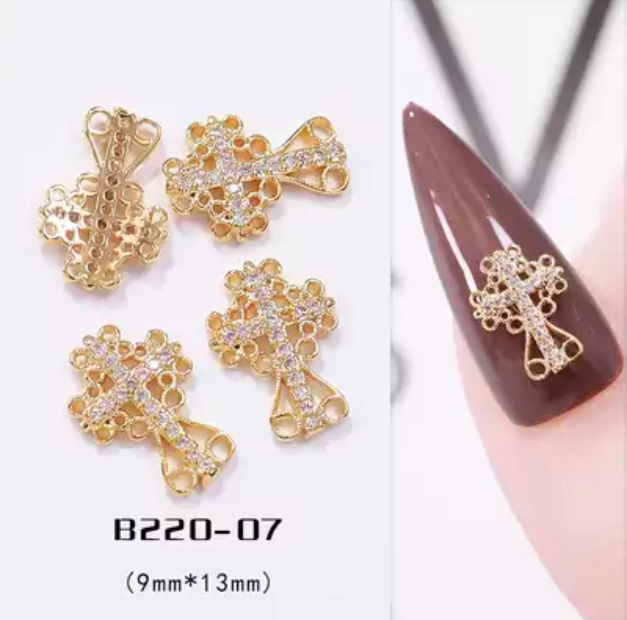 High Quality Zircon Diamond Ring Nail Charm