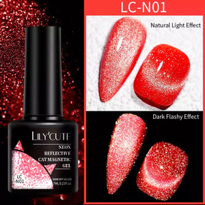 Neon Reflective Cats Eye Magnetic Gel Polish