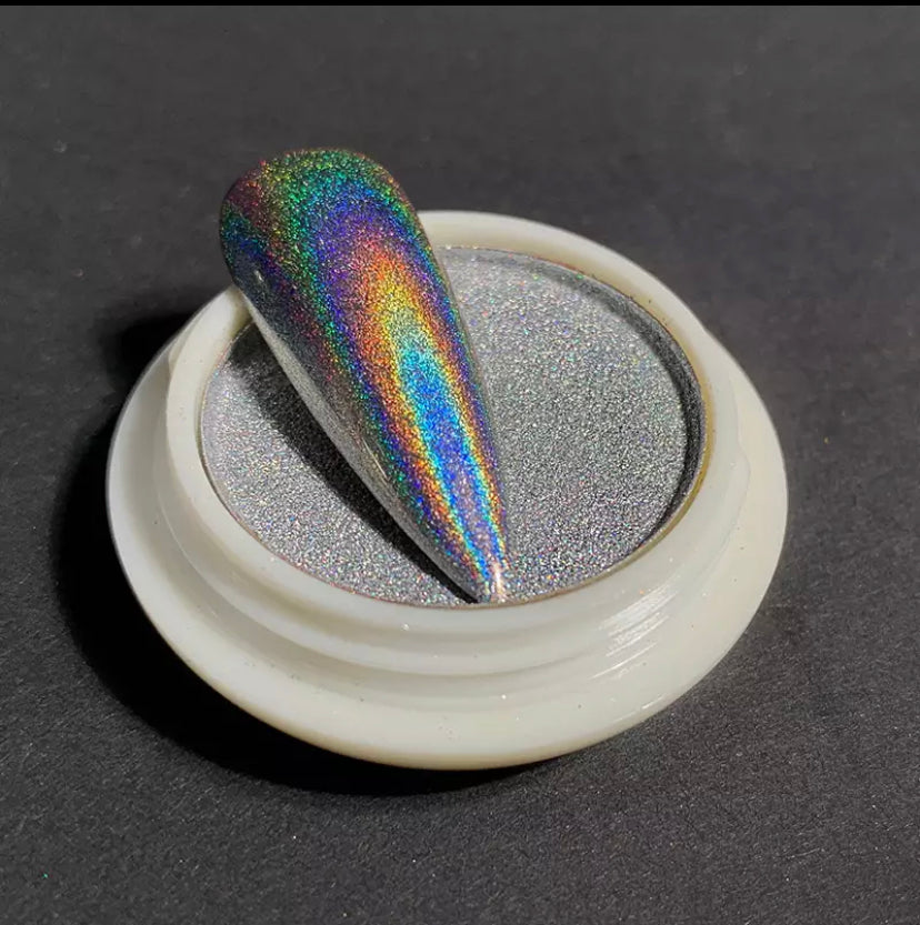 Holographic Silver Chrome Laser Dust