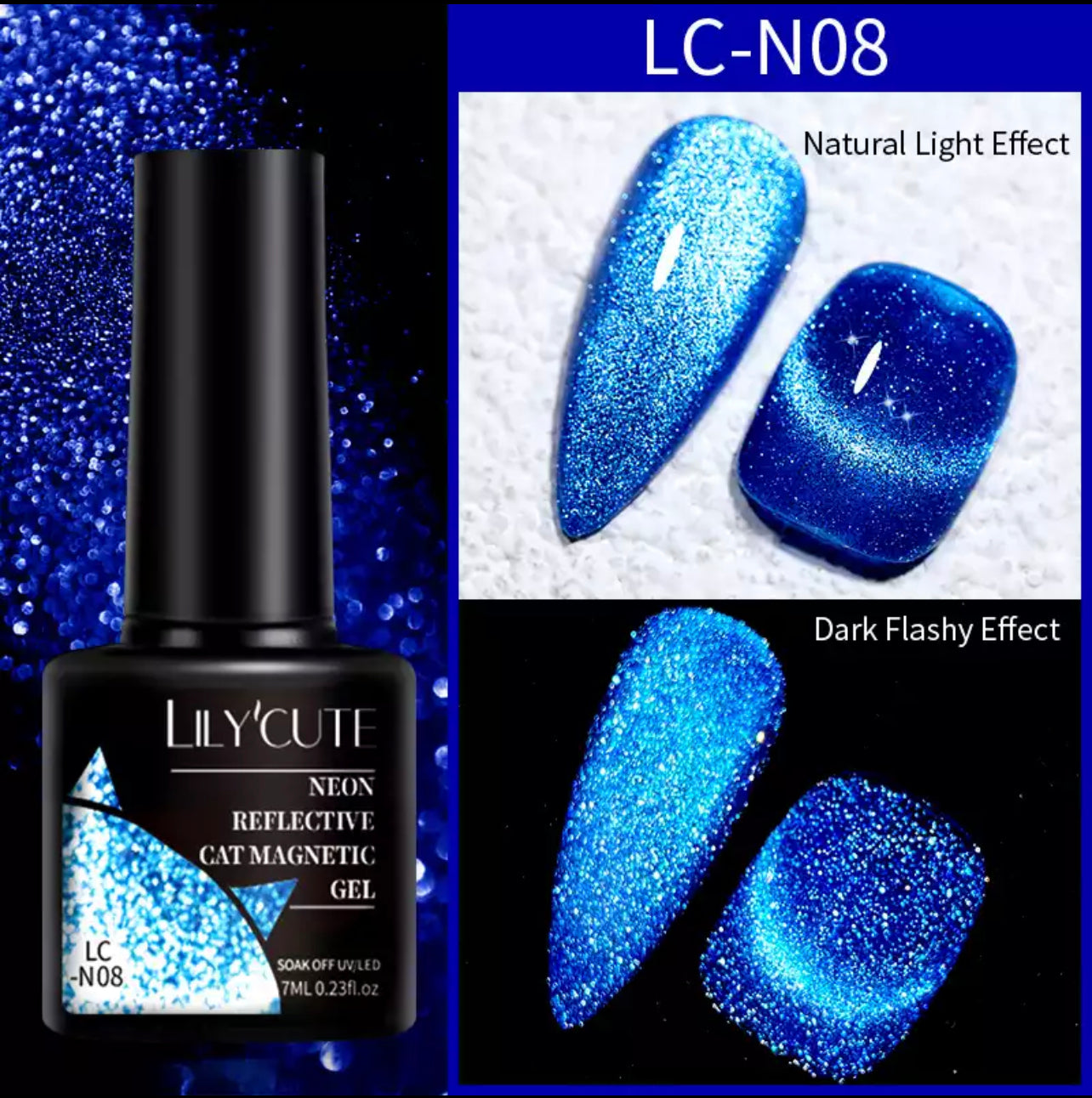 Neon Reflective Cats Eye Magnetic Gel Polish