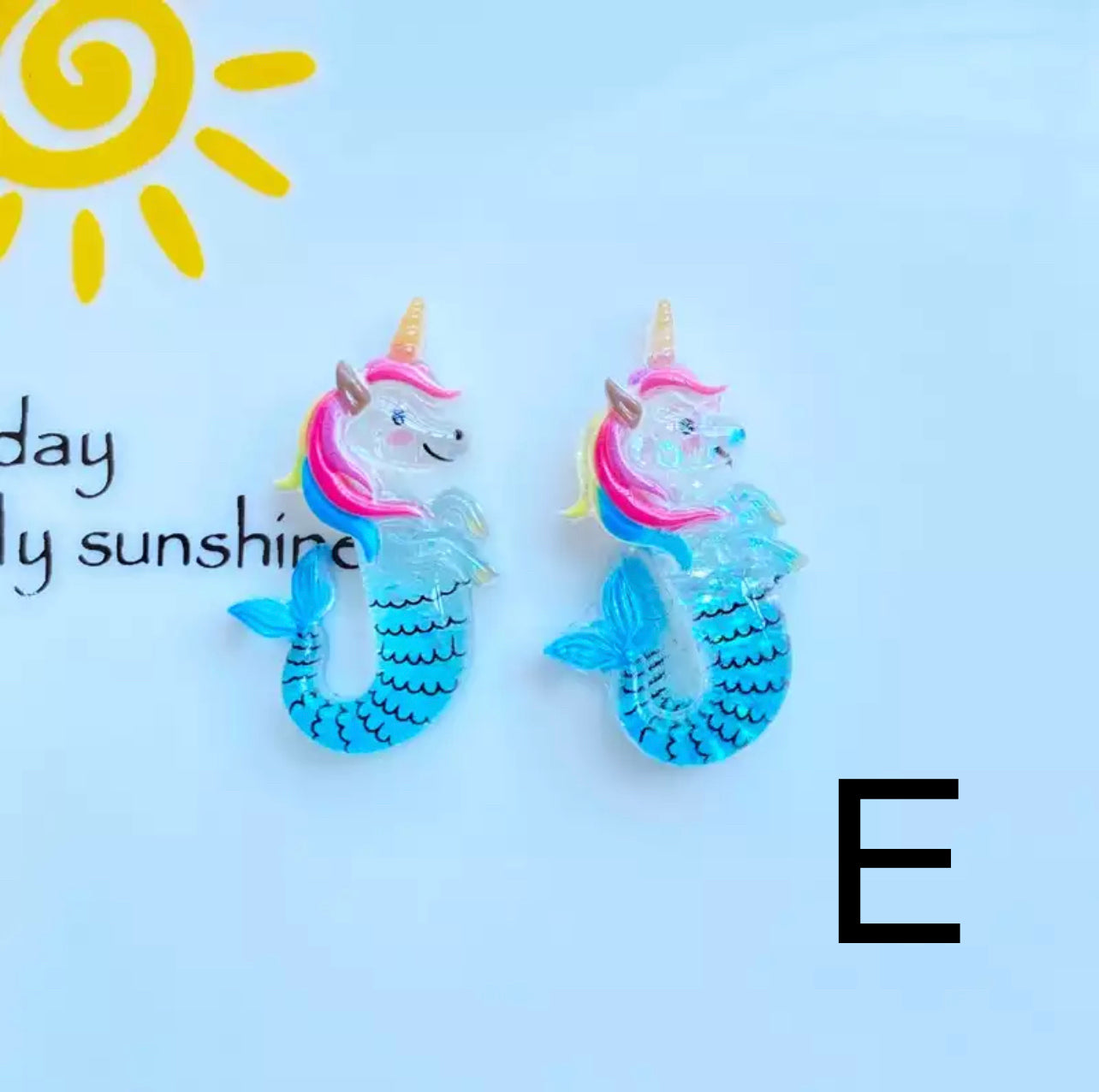 Unicorn Seahorse Kawaii Nail Charms