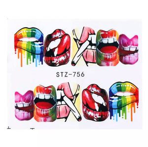 Cool Girl Nail Art Water Slide Stickers