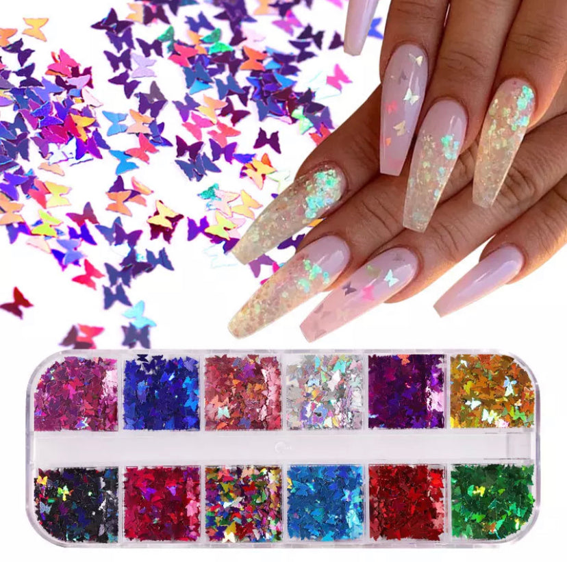 Holographic Butterflies Sequin Glitter