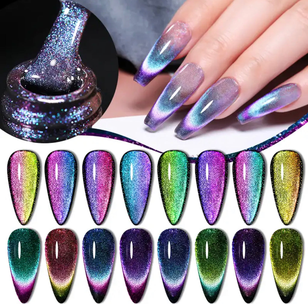 Rainbow Cats Eye Magnetic Gel Polish