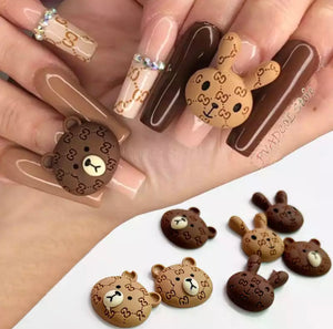 Gucci Bears Nail Charms