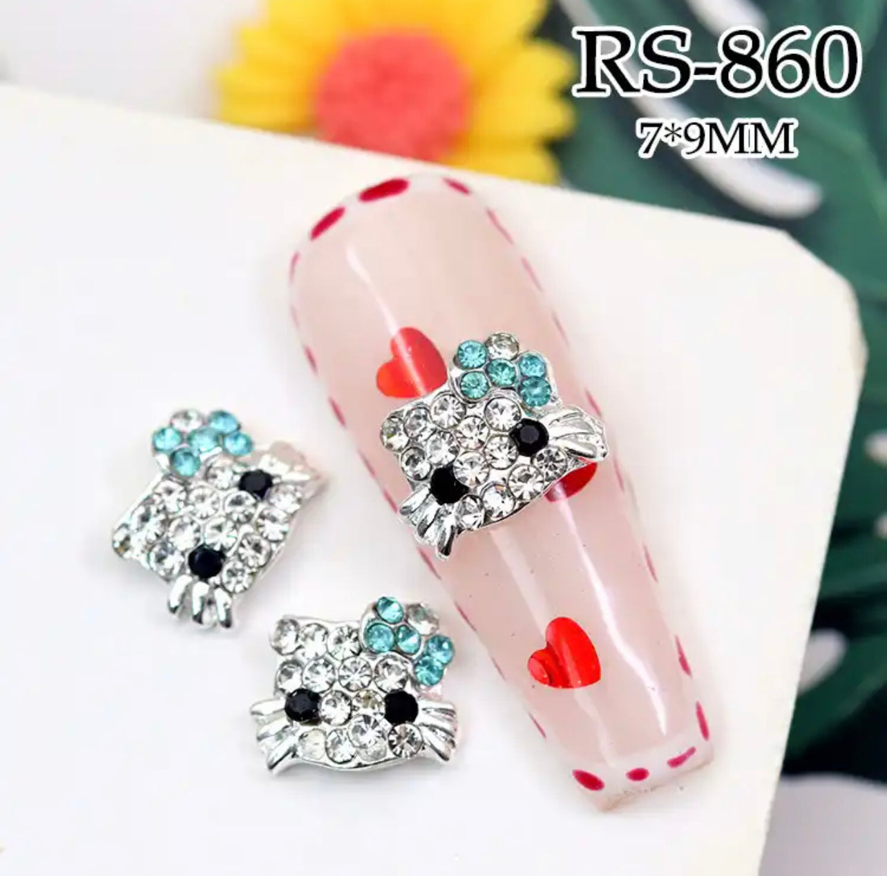 Hello Kitty Rhinestone Nail Charms